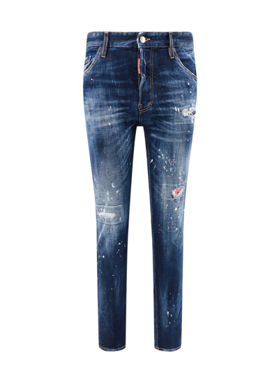 Dsquared2 Cool Guy Distressed Skinny Jeans In Blue