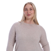 Minnie Rose Plus Size Cashmere Crewneck Sweater In Ecru