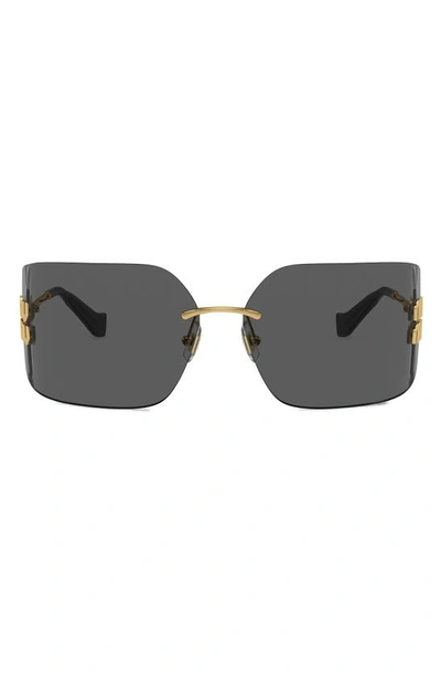 Miu Miu Womens Gold Mu 54ys Square-frame Metal Sunglasses In 5ak5s0 Gold