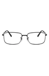 Ray Ban 54mm Rectangular Optical Glasses In Black