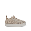 Chloé Lauren Scalloped Leather-trimmed Lace High-top Sneakers