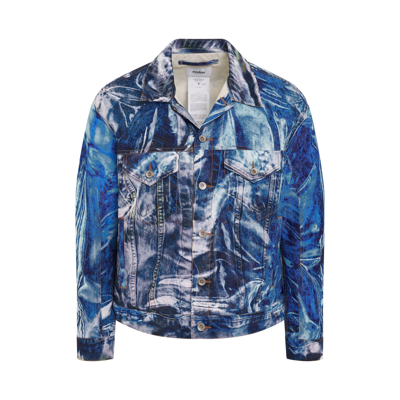 Doublet Indigo Mirage Printed Denim Jacket In Blue