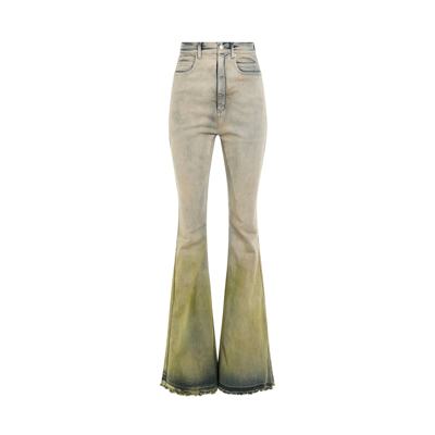 Rick Owens Off-white Bolan Jeans In 0832d Pearl/acid Deg