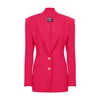 Balmain Classic Wool Blazer With Button Detail In Pink