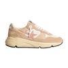 Golden Goose Running Sole Lace-up Trainers In Powder_pink_ash_rose_shadow_gray_silver