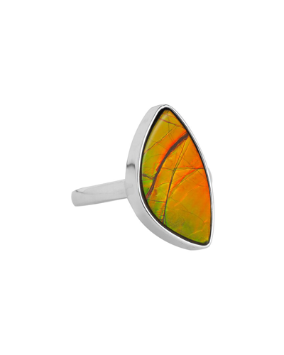 Tiramisu Silver 4.70 Ct. Tw. Ammolite Ring In Metallic