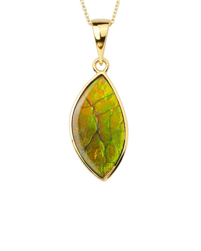 Tiramisu 14k Over Silver 6.95 Ct. Tw. Ammolite Necklace In Gold