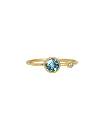 Tiramisu 14k Over Silver Gemstone Ring