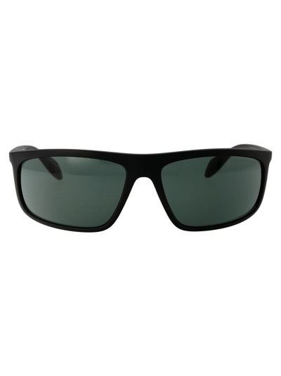 Ea7 Emporio Armani Sunglasses In 500171 Matte Black/rubber Green