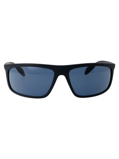 Ea7 Emporio Armani Sunglasses In 508880 Matte Blue/rubber Grey