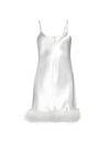 IN BLOOM WOMEN'S HOPE FEATHER-TRIMMED SATIN CHEMISE