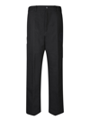 MONCLER STRAIGHT BLACK TROUSERS