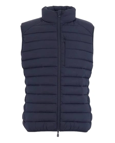 Save The Duck High-neck Padded Gilet In Blue