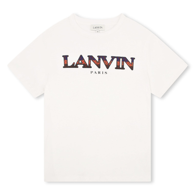 Lanvin Kids' Logo T-shirt In White