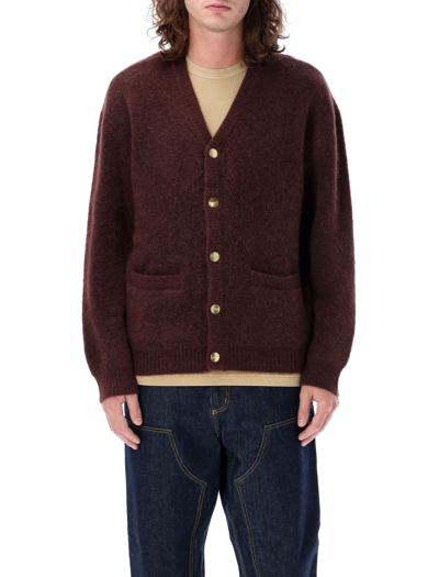 Carhartt Medford Button-up Brushed Cardigan In Brown