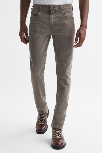 Paige High Slim Fit Stretch Jeans In Sanded Walnut