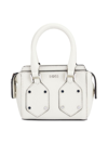 Hugo Boss Grained-leather Mini Bag With Branded Hardware In White