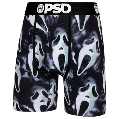 Psd Mens  Graphic Briefs In White/black