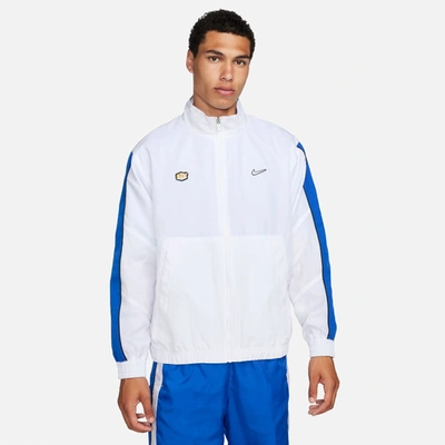 Nike Mens  Nsw Tuned Air Woven Track Top In White/royal