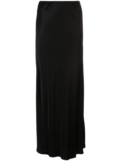 Sleeper 90s Satin Maxi Skirt In Black