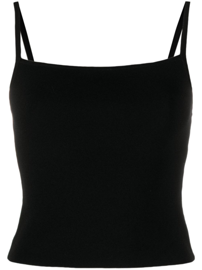 Matteau Viscose Blend Knit Tank Top In Black