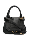CHLOÉ BLACK MARCIE SMALL LEATHER TOTE BAG