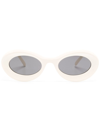 Loewe X Paula's Ibiza Neutral Oval Sunglasses In Neutrals