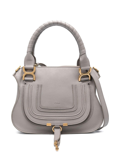 Chloé Grey Marcie Small Leather Tote Bag
