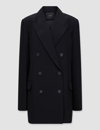 Joseph Wool Viscose Faille Chapone Jacket In Black