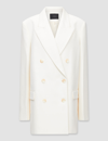 Joseph Wool Viscose Faille Chapone Jacket In Ivory