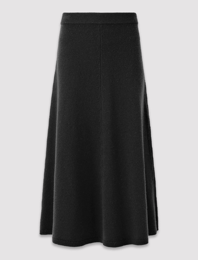 Joseph Soft Wool Skirt In Dark Grey