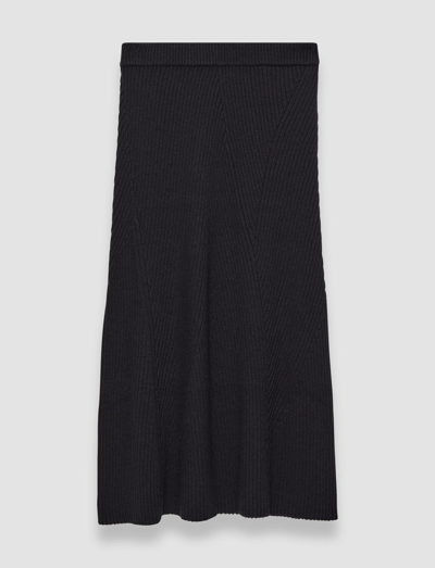Joseph Luxe Cardigan Stitch Skirt In Black