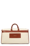 Badgley Mischka Juliet X-large Canvas Duffle Bag In Nude
