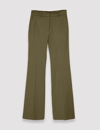 Joseph Womens Hass Avocado Tafira Flared-leg Mid-rise Stretch-woven Trousers In Dark Olive