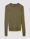 Joseph Cashair Round Neck Jumper In Dark Olive