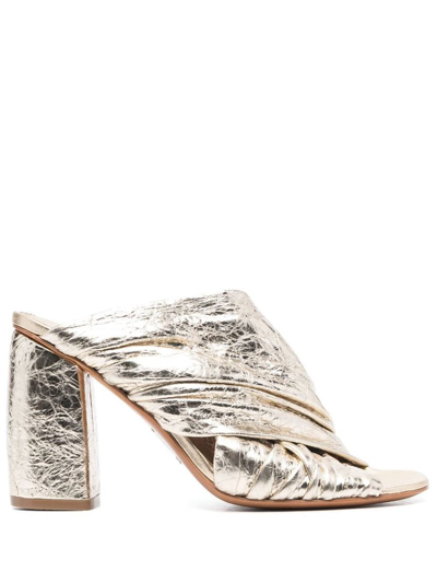 Forte Forte Block-heel Mules In Silver