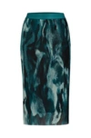 HUGO BOSS STRETCH-TULLE SLIM-FIT SKIRT WITH SEASONAL PRINT