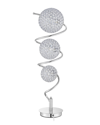 Finesse Decor Vertical Crystal Sphere Table Lamp In Silver