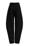 Alaïa High-rise Round Wide-leg Crepe Pants In Black