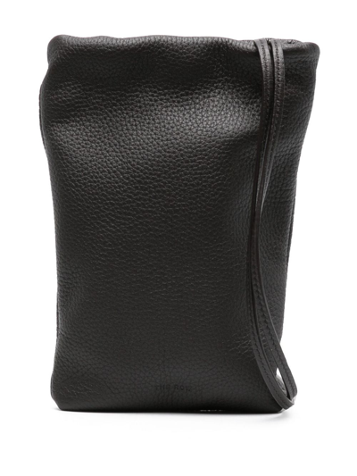 The Row Black Bourse Phone Case Bag In Brown