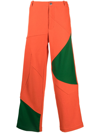 KIKO KOSTADINOV ORANGE ASPASIA PANELLED TROUSERS