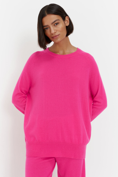 Chinti & Parker Uk Fuchsia Cashmere Slouchy Sweater In Pink