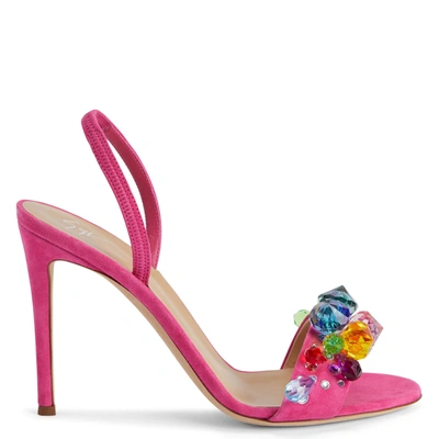 Giuseppe Zanotti Blinda 105mm Suede Sandals In Multi