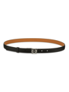 Loewe Women's Anagram Leather Belt In Black Palladium