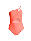 Ramy Brook Women's India Asymmetric One-piece Swimsuit In Orangeade