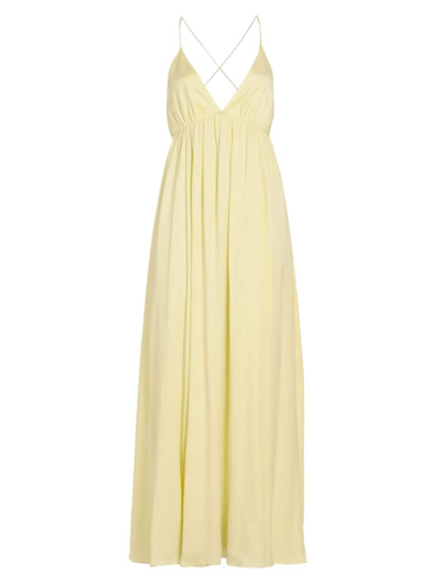 Zimmermann Women's Silk Open-back Gown In Lemon