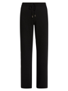 Stellae Dux Women's Double-knit Wide-leg Drawstring Pants In Black