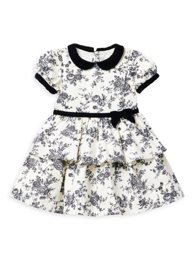 Janie And Jack Baby Girl's, Little Girl's & Girl's Toile Cotton Satin Dress In White