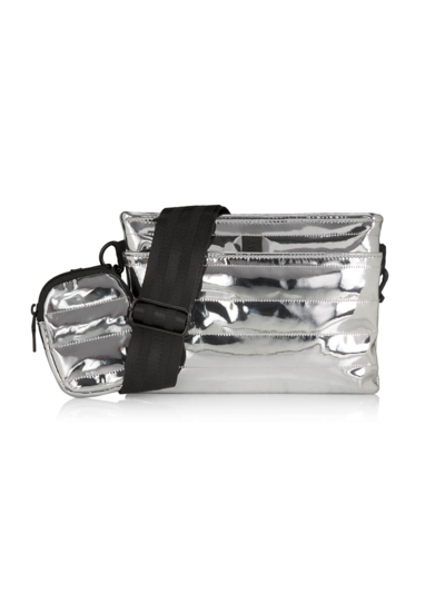 Think Royln Women's Downtown Crossbody Bag In Silver Mirror