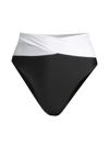 Ramy Brook Colorblock Luella Bikini Bottoms In Black Colorblock